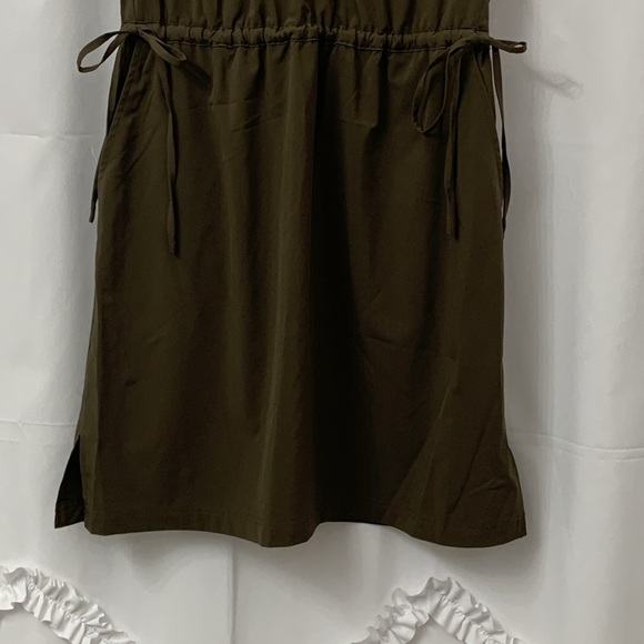 Women’s Calvin Klein Olive Green Sleeveless Dress Size 8 EUC - Picture 3 of 8